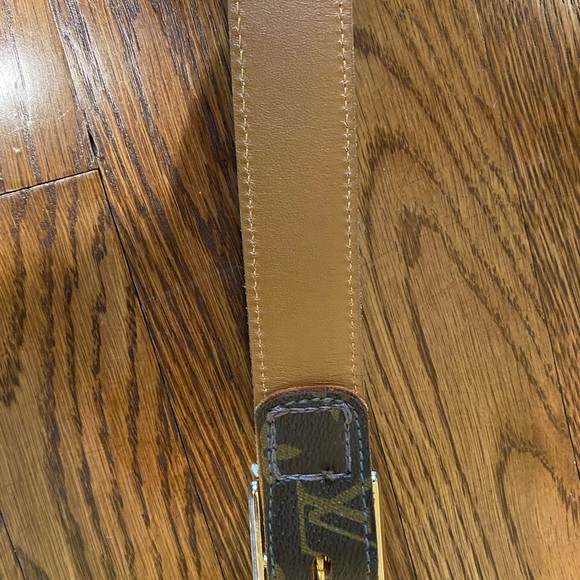 Louis Vuitton belt. Size 32. Brown monogram. - Picture 4 of 8